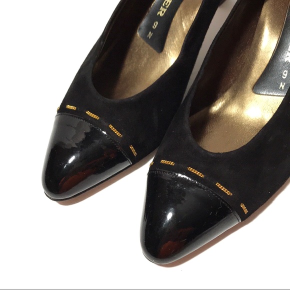 Vintage Shoes - •Vintage• Peter Kaiser Cap Toe Suede Heels